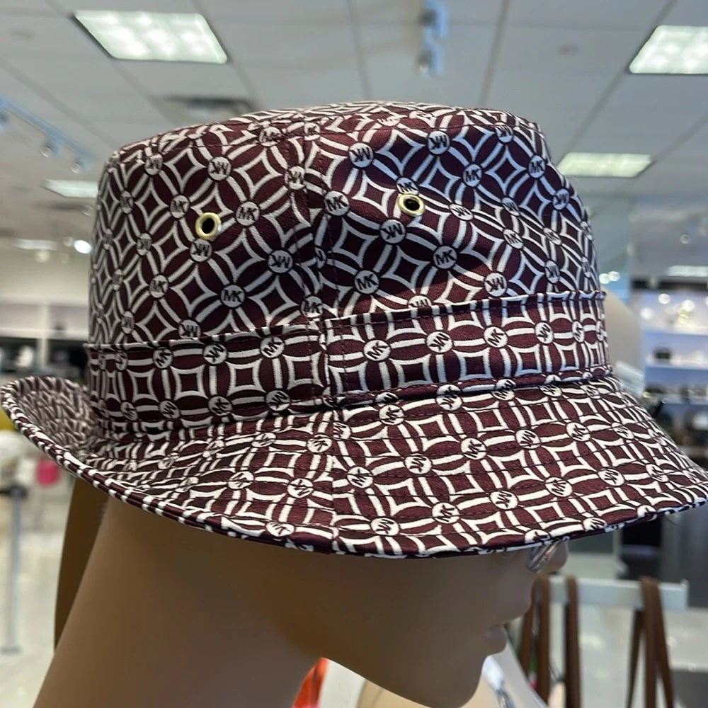 Michael Kors Women’s MK Logo Jacquard Bucket Hat
OXBLOOD 
NWT - Picture 16 of 16